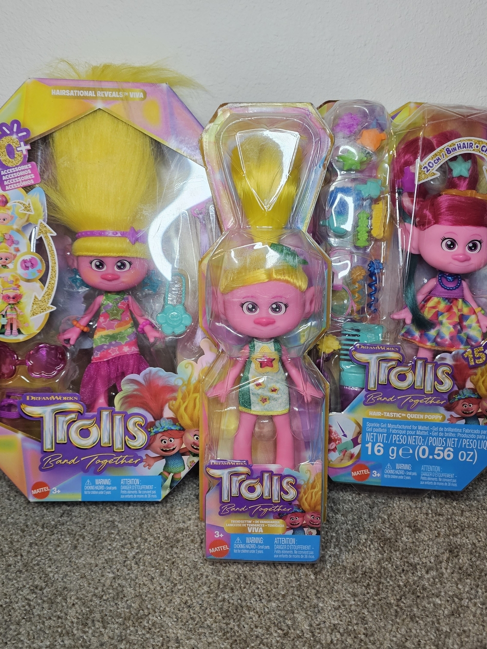 DreamWorks Trolls Viva Doll - Pink with Yellow Hair